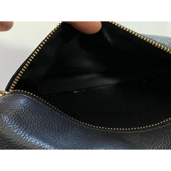 Coach Pebbled Leather Backpack – Dark Navy/Gray Authentic Designer Bag - Picture 5 of 14